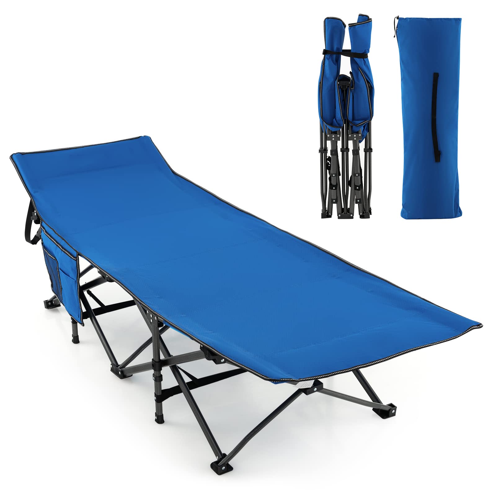 Tangkula Foldable Camping Cot, Portable Sleeping Cot with Carrying Bag